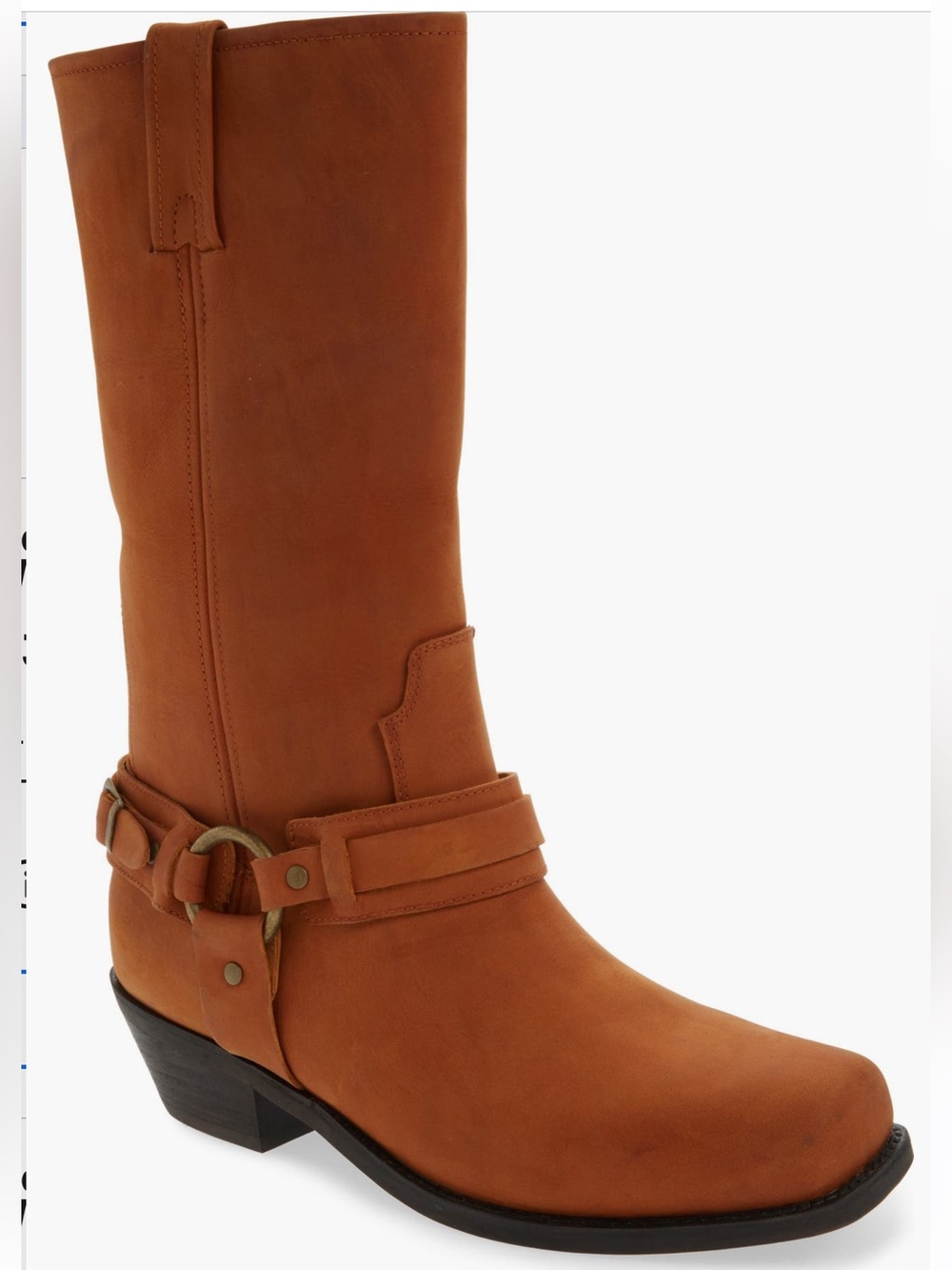 Jeffrey Campbell Waylon  medium calf tan Cognac Tall Harness Boot